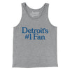 Detroit's Number 1 Fan Men/Unisex Tank Top-Athletic Heather-Allegiant Goods Co. Vintage Sports Apparel