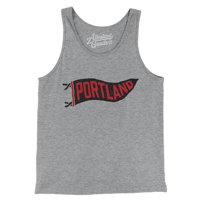 Portland Pennant Men/Unisex Tank Top-Athletic Heather-Allegiant Goods Co. Vintage Sports Apparel