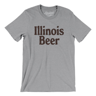 Illinois Beer Men/Unisex T-Shirt-Athletic Heather-Allegiant Goods Co. Vintage Sports Apparel