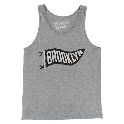 Brooklyn Pennant Men/Unisex Tank Top-Athletic Heather-Allegiant Goods Co. Vintage Sports Apparel