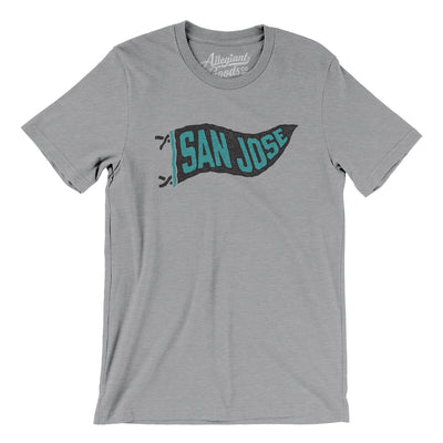 San Jose Pennant Men/Unisex T-Shirt-Athletic Heather-Allegiant Goods Co. Vintage Sports Apparel