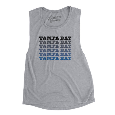 Tampa Bay Repeat Women's Flowey Scoopneck Muscle Tank-Athletic Heather-Allegiant Goods Co. Vintage Sports Apparel