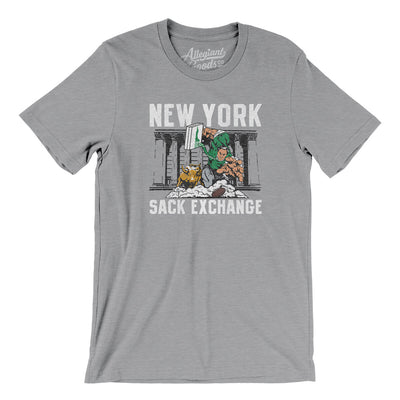 New York Sack Exchange Men/Unisex T-Shirt-Athletic Heather-Allegiant Goods Co. Vintage Sports Apparel