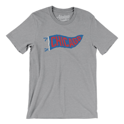 Chicago Pennant Men/Unisex T-Shirt-Athletic Heather-Allegiant Goods Co. Vintage Sports Apparel