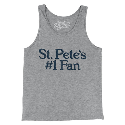 St Pete's Number 1 Fan Men/Unisex Tank Top-Athletic Heather-Allegiant Goods Co. Vintage Sports Apparel