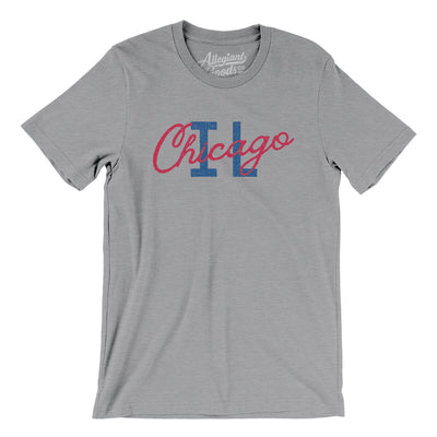 Chicago Illinois Overprinted Men/Unisex T-Shirt-Athletic Heather-Allegiant Goods Co. Vintage Sports Apparel