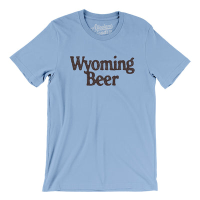 Wyoming Beer Men/Unisex T-Shirt-Baby Blue-Allegiant Goods Co. Vintage Sports Apparel