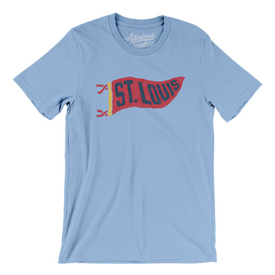 St Louis Pennant Men/Unisex T-Shirt-Baby Blue-Allegiant Goods Co. Vintage Sports Apparel