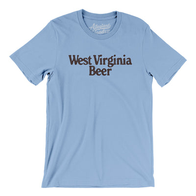 West Virginia Beer Men/Unisex T-Shirt-Baby Blue-Allegiant Goods Co. Vintage Sports Apparel