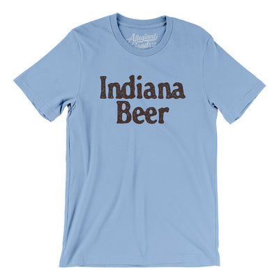 Indiana Beer Men/Unisex T-Shirt-Baby Blue-Allegiant Goods Co. Vintage Sports Apparel