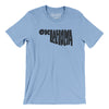 Oklahoma State Shape Text Men/Unisex T-Shirt-Baby Blue-Allegiant Goods Co. Vintage Sports Apparel