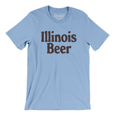 Illinois Beer Men/Unisex T-Shirt-Baby Blue-Allegiant Goods Co. Vintage Sports Apparel