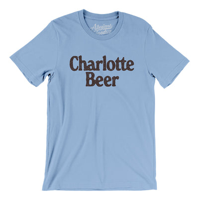 Charlotte Beer Men/Unisex T-Shirt-Baby Blue-Allegiant Goods Co. Vintage Sports Apparel