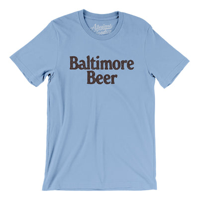 Baltimore Beer Men/Unisex T-Shirt-Baby Blue-Allegiant Goods Co. Vintage Sports Apparel