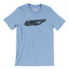 Tennessee State Shape Text Men/Unisex T-Shirt-Baby Blue-Allegiant Goods Co. Vintage Sports Apparel