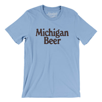 Michigan Beer Men/Unisex T-Shirt-Baby Blue-Allegiant Goods Co. Vintage Sports Apparel