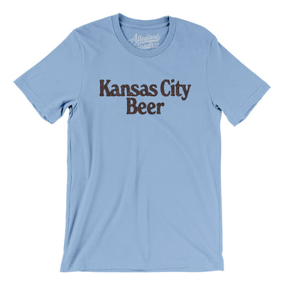 Kansas City Beer Men/Unisex T-Shirt-Baby Blue-Allegiant Goods Co. Vintage Sports Apparel