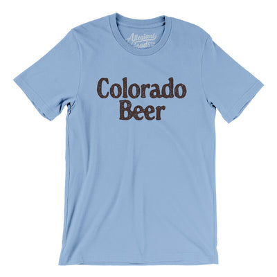 Colorado Beer Men/Unisex T-Shirt-Baby Blue-Allegiant Goods Co. Vintage Sports Apparel