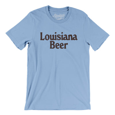 Louisiana Beer Men/Unisex T-Shirt-Baby Blue-Allegiant Goods Co. Vintage Sports Apparel