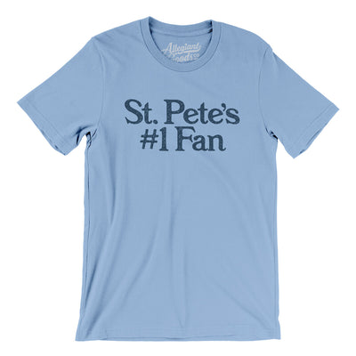 St Pete's Number 1 Fan Men/Unisex T-Shirt-Baby Blue-Allegiant Goods Co. Vintage Sports Apparel