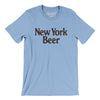 New York Beer Men/Unisex T-Shirt-Baby Blue-Allegiant Goods Co. Vintage Sports Apparel