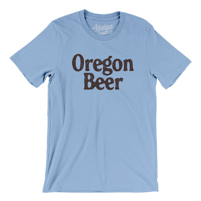 Oregon Beer Men/Unisex T-Shirt-Baby Blue-Allegiant Goods Co. Vintage Sports Apparel