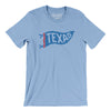 Texas Pennant Men/Unisex T-Shirt-Baby Blue-Allegiant Goods Co. Vintage Sports Apparel