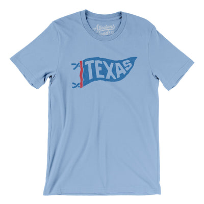 Texas Pennant Men/Unisex T-Shirt-Baby Blue-Allegiant Goods Co. Vintage Sports Apparel