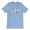 Miami Fl Overprinted Men/Unisex T-Shirt-Baby Blue-Allegiant Goods Co. Vintage Sports Apparel