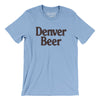 Denver Beer Men/Unisex T-Shirt-Baby Blue-Allegiant Goods Co. Vintage Sports Apparel