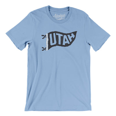 Utah Pennant Men/Unisex T-Shirt-Baby Blue-Allegiant Goods Co. Vintage Sports Apparel