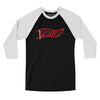 Portland Pennant Men/Unisex Raglan 3/4 Sleeve T-Shirt-Black with White-Allegiant Goods Co. Vintage Sports Apparel