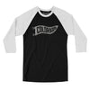 Colorado Pennant Men/Unisex Raglan 3/4 Sleeve T-Shirt-Black with White-Allegiant Goods Co. Vintage Sports Apparel