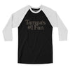 Tampa's Number 1 Fan Men/Unisex Raglan 3/4 Sleeve T-Shirt-Black with White-Allegiant Goods Co. Vintage Sports Apparel