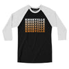 Knoxville Repeat Men/Unisex Raglan 3/4 Sleeve T-Shirt-Black with White-Allegiant Goods Co. Vintage Sports Apparel