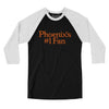 Phoenix's Number 1 Fan Men/Unisex Raglan 3/4 Sleeve T-Shirt-Black with White-Allegiant Goods Co. Vintage Sports Apparel