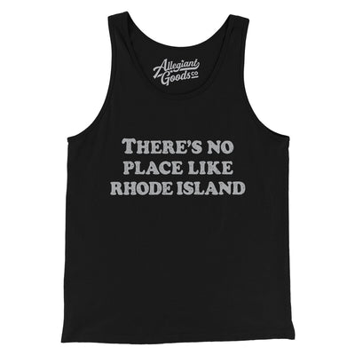 There's No Place Like Rhode Island Men/Unisex Tank Top-Black-Allegiant Goods Co. Vintage Sports Apparel