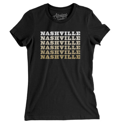 Nashville Repeat Women's T-Shirt-Black-Allegiant Goods Co. Vintage Sports Apparel