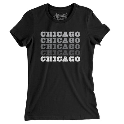 Chicago Repeat Women's T-Shirt-Black-Allegiant Goods Co. Vintage Sports Apparel