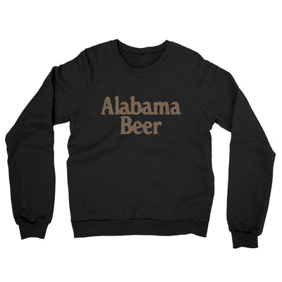 Alabama Beer Midweight French Terry Crewneck Sweatshirt-Black-Allegiant Goods Co. Vintage Sports Apparel