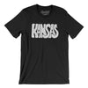 Kansas State Shape Text Men/Unisex T-Shirt-Black-Allegiant Goods Co. Vintage Sports Apparel