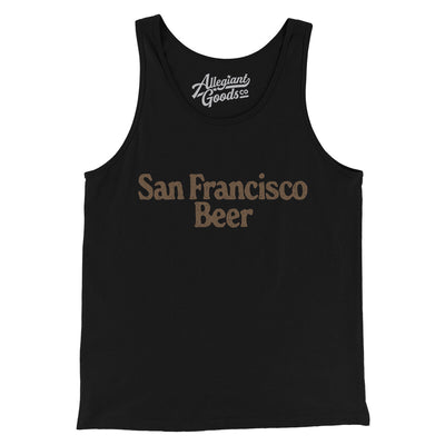 San Francisco Beer Men/Unisex Tank Top-Black-Allegiant Goods Co. Vintage Sports Apparel