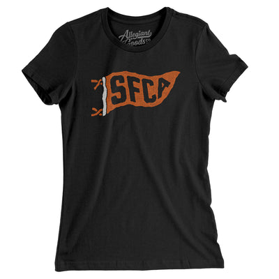 Sfca Pennant Women's T-Shirt-Black-Allegiant Goods Co. Vintage Sports Apparel