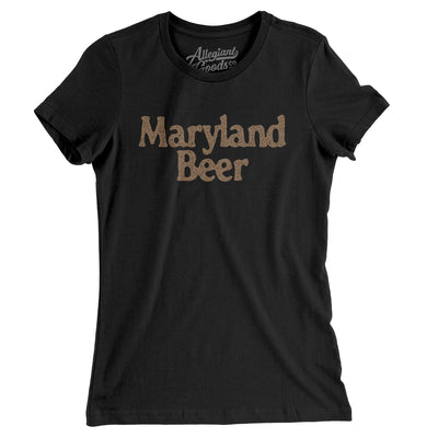 Maryland Beer Women's T-Shirt-Black-Allegiant Goods Co. Vintage Sports Apparel