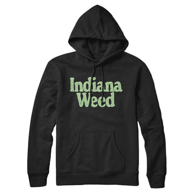 Indiana Weed Hoodie-Black-Allegiant Goods Co. Vintage Sports Apparel