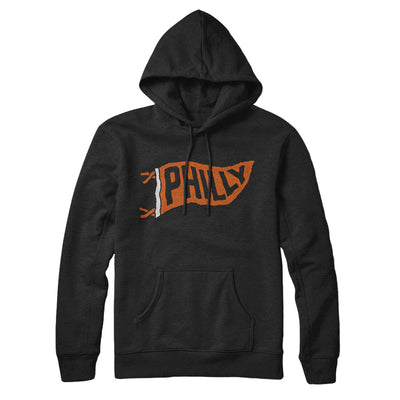 Philly Pennant Hoodie-Black-Allegiant Goods Co. Vintage Sports Apparel