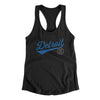 Detroit Vintage Script Women's Racerback Tank-Black-Allegiant Goods Co. Vintage Sports Apparel