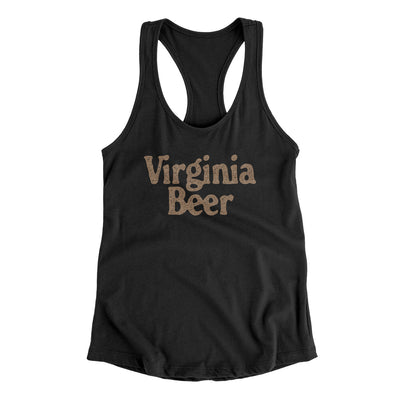 Virginia Beer Women's Racerback Tank-Black-Allegiant Goods Co. Vintage Sports Apparel