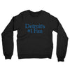 Detroit's Number 1 Fan Midweight French Terry Crewneck Sweatshirt-Black-Allegiant Goods Co. Vintage Sports Apparel