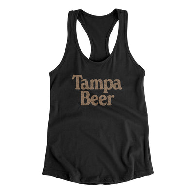 Tampa Beer Women's Racerback Tank-Black-Allegiant Goods Co. Vintage Sports Apparel